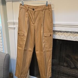 Tan Loft Cargo Pants In Tan Size 2P, Wide Leg